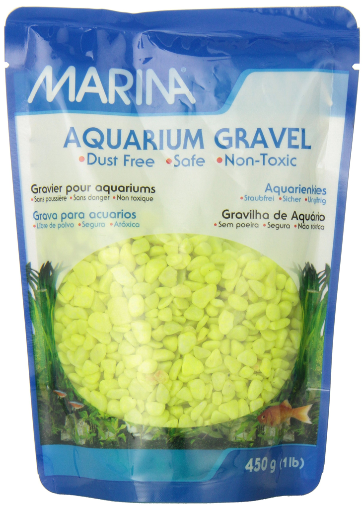 Marina Decorative Aquarium Gravel, Lime, 1-lb