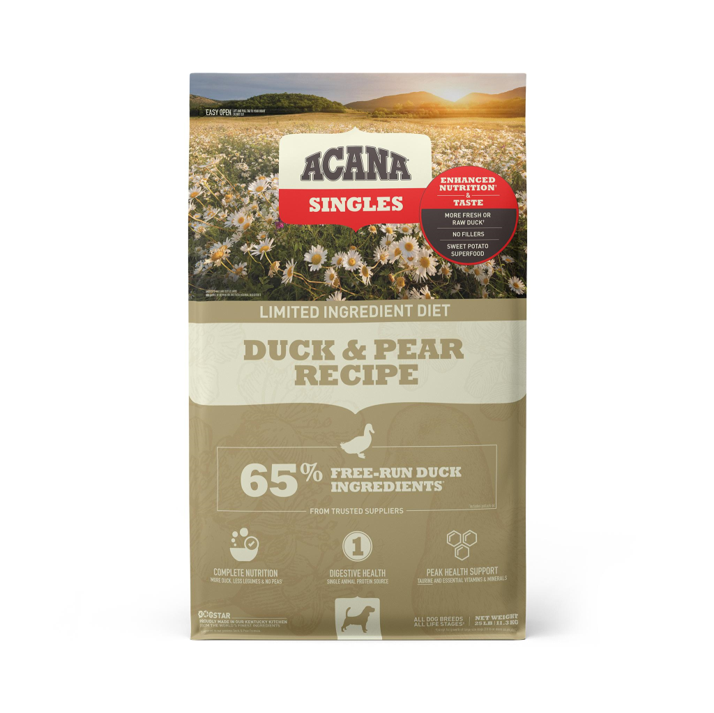 ACANA Singles Limited Ingredient Duck & Pear Grain-Free Dry Dog Food, 22.5-lb