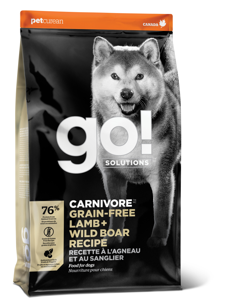 Go! Solutions Carnivore Lamb + Wild Boar Grain-Free Dry Dog Food, 22-lb