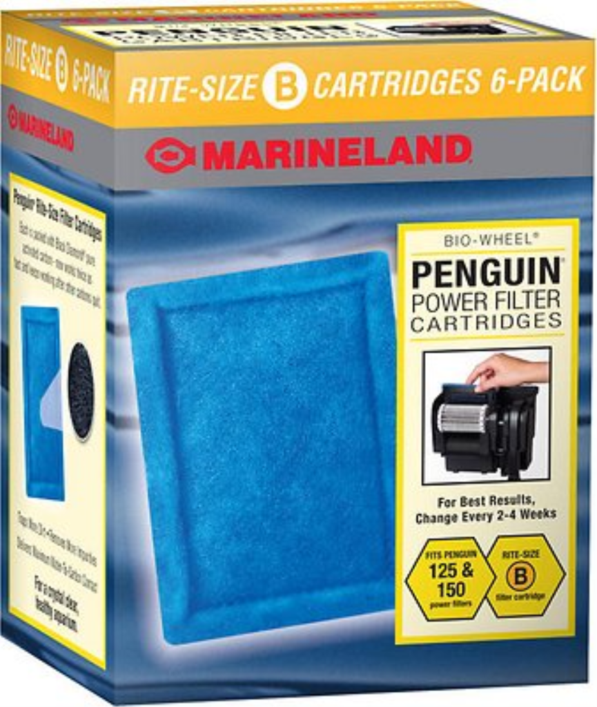 Marineland Bio-Wheel Penguin Rite-Size B Filter Cartridge, 6 count