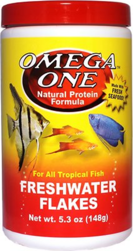 Omega One Freshwater Flakes Tropical Fish Food, 5.3-oz jar