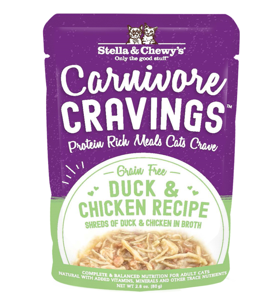 Stella & Chewy's Carnivore Cravings Duck & Chicken Wet Cat Food, 2.8-oz pouch