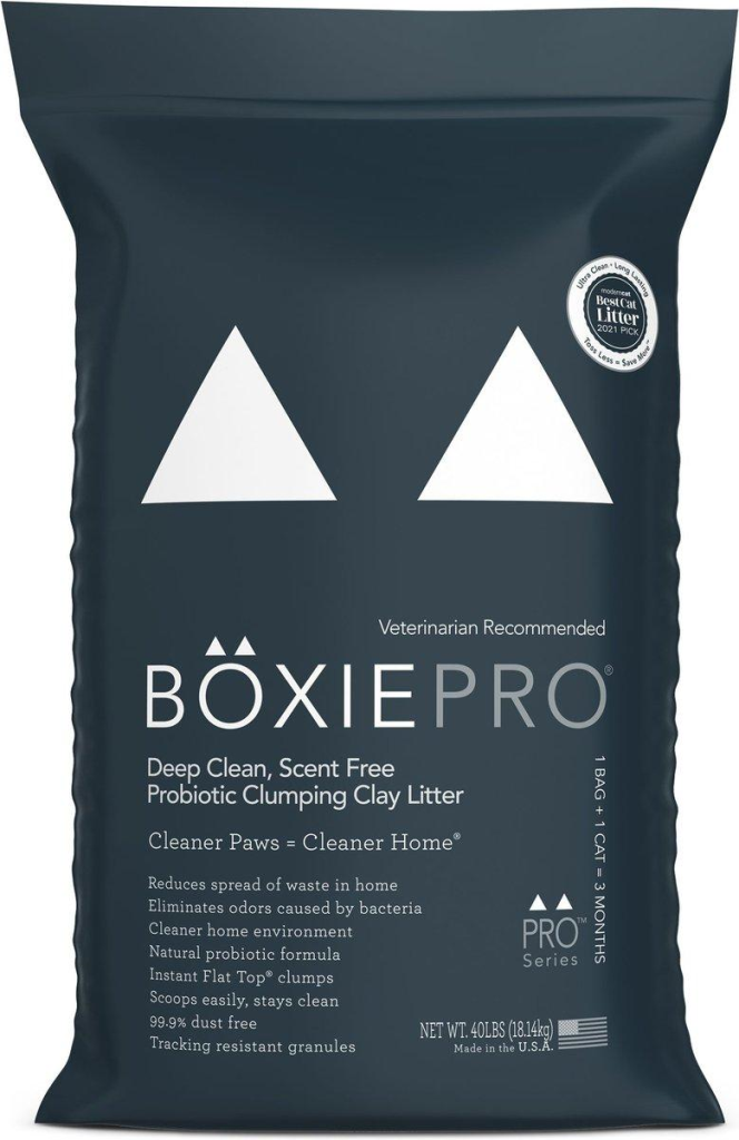 Boxiecat Pro Scent Free Clump Cat Litter, 40-lb
