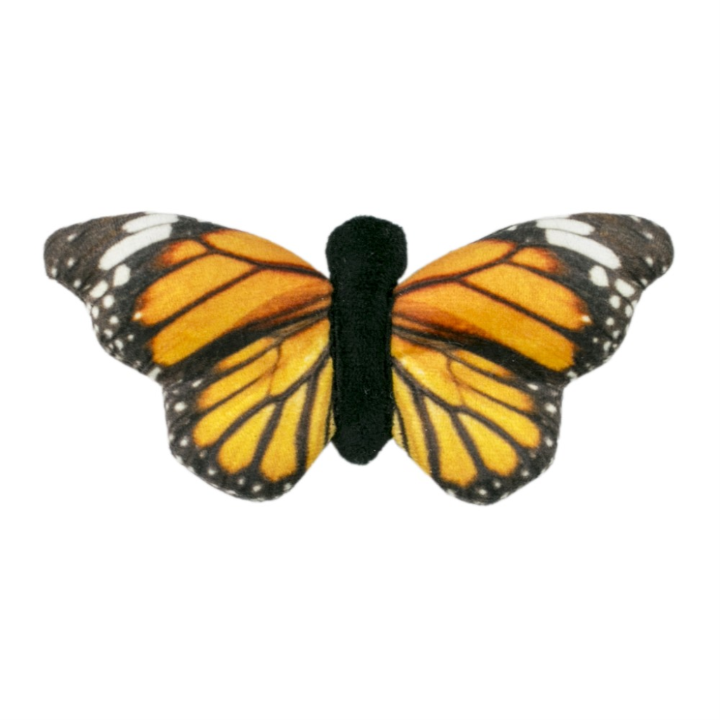 Tall Tails Monarch Butterfly Squeaker Plush Dog Toy, 6-in