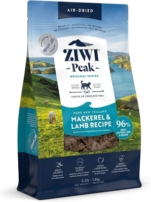 ZIWI Peak Mackerel & Lamb Recipe Air-Dried Cat Food, 2.2-lb|1-kg