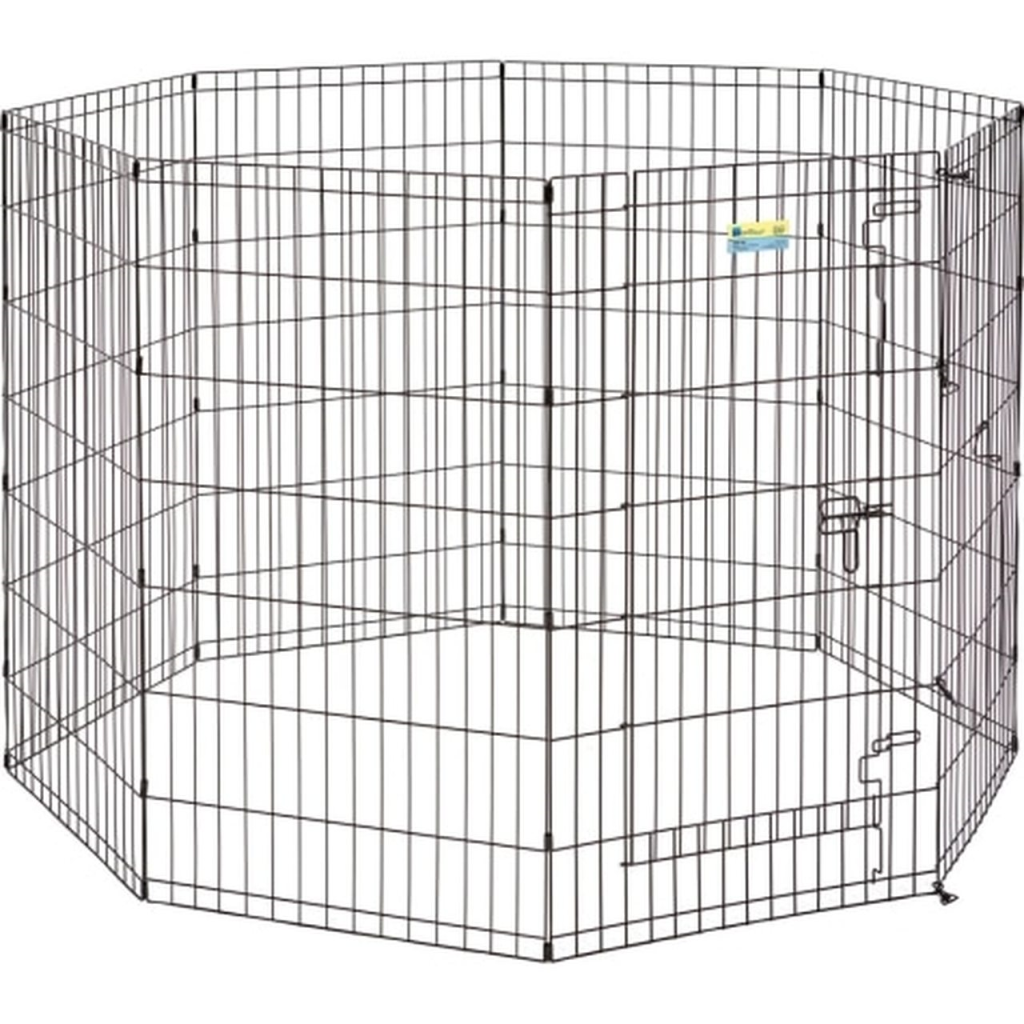 MidWest ConTour Exercise Pen with Door for Dogs, Black, 42-in