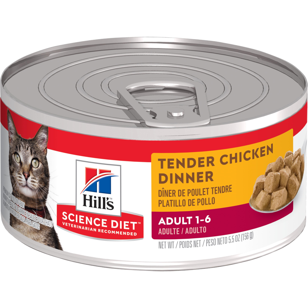 Hill's Science Diet Adult Tender Chicken Dinner Wet Cat Food, 5.5-oz