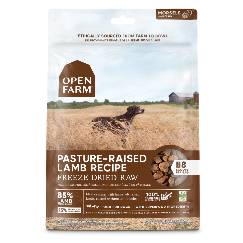 Open Farm Pasture Raised Lamb Recipe Freeze-Dried Raw Dog Food, 22-oz