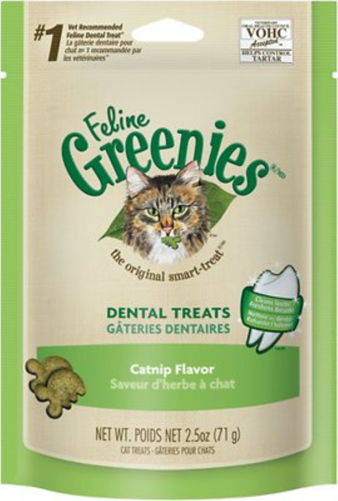 Feline Greenies Dental Treats Catnip Flavor Cat Treats, 4.6-oz