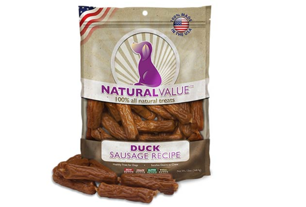 Loving Pets Natural Value All Natural Soft Chew Duck Sausage Recipe for Dogs, 14-oz