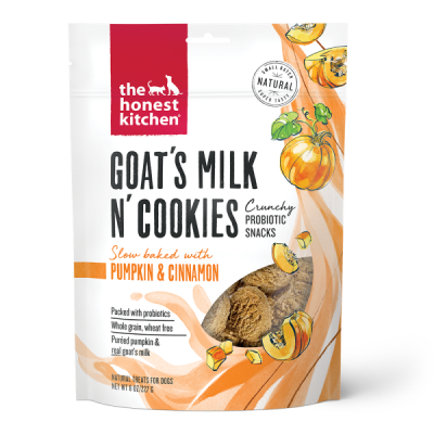 The Honest Kitchen Goat's Milk N' Cookies Pumpkin & Cinnamon Dog Treats, 8-oz