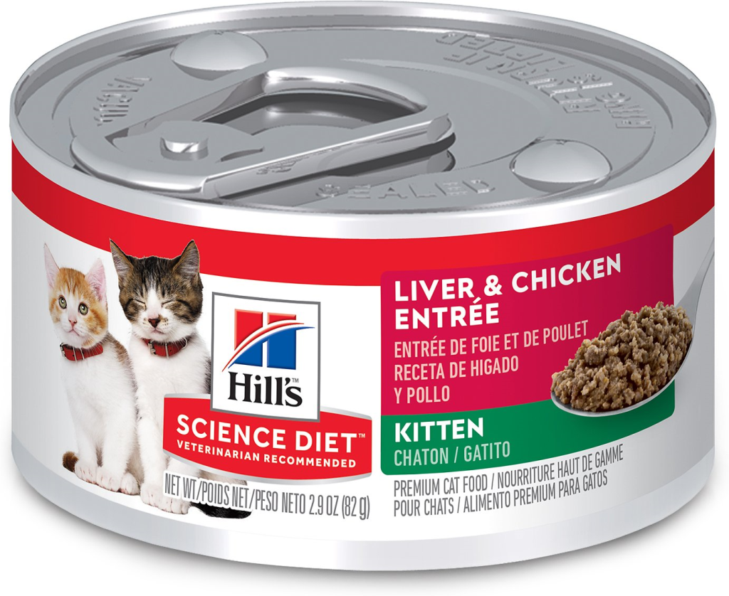 Hill's Science Diet Kitten Liver & Chicken Entree Wet Cat Food, 2.9-oz