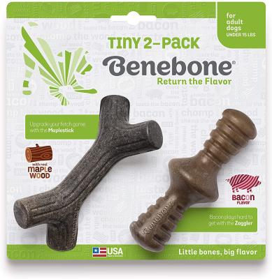 Benebone Maplestick & Zaggler Dog Toy, 2-pk