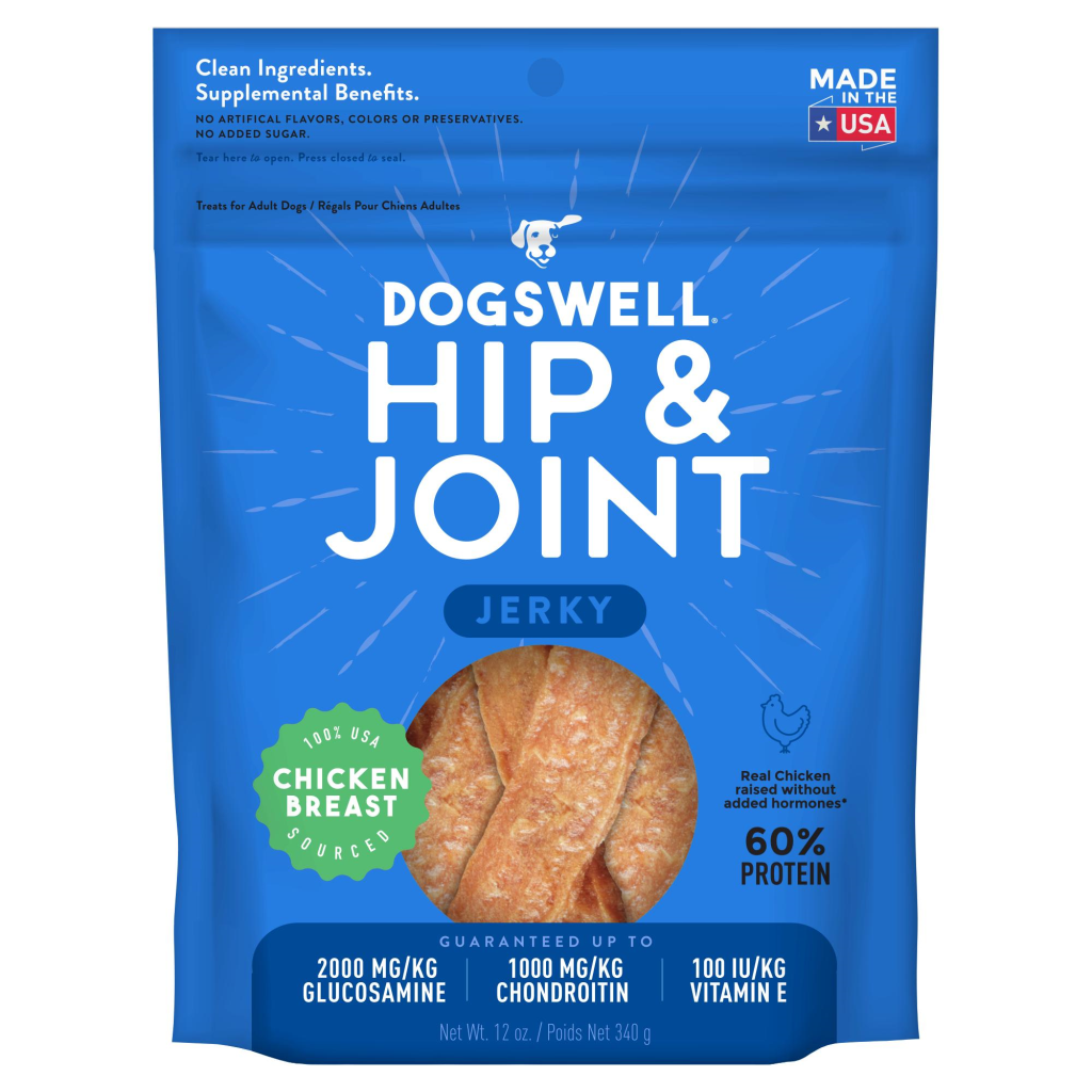 Dogswell Jerky Grain-Free Hip & Joint Chicken Treat, 12-oz