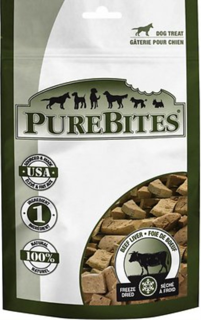 PureBites Beef Liver Freeze-Dried Dog Treats, 4.2-oz
