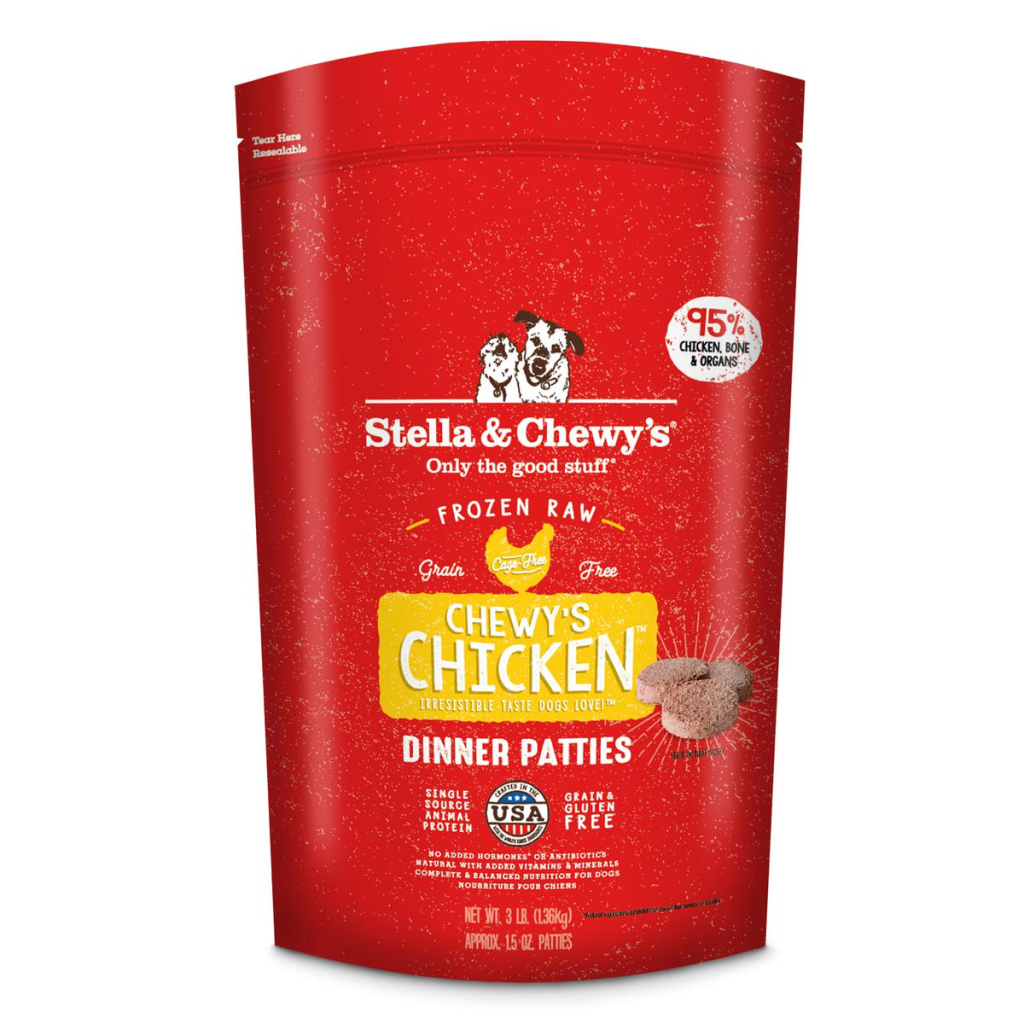 Stella & Chewy's Chewy's Chicken 1.5-oz Dinner Patties Grain-Free Raw Frozen Dog Food, 3-lb