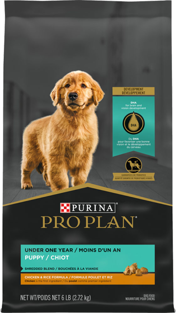 Purina Pro Plan Savor Puppy Shredded Blend Chicken & Rice Formula Dry Dog Food, 6-lb
