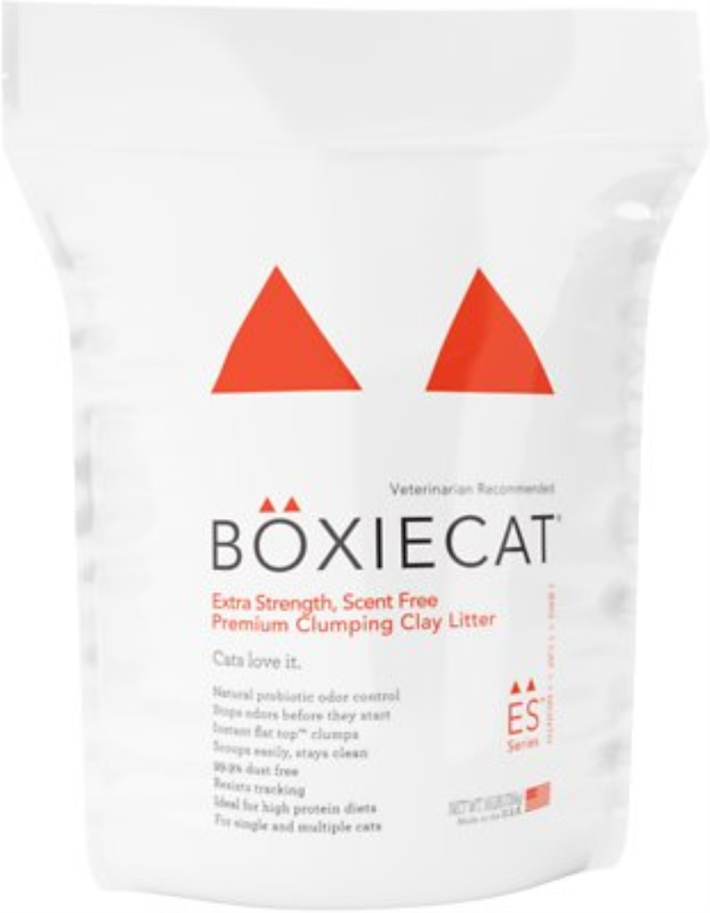Boxiecat Extra Strength Scent Free Premium Clumping Clay Cat Litter, 16-lb