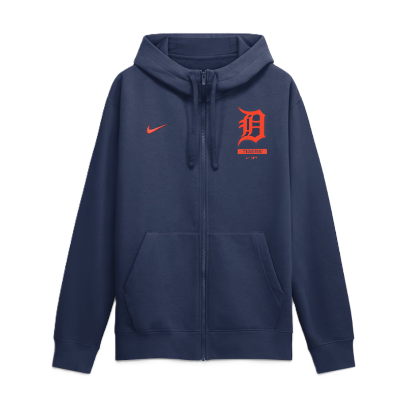 Detroit Tigers Nike Midnight Navy Lockup Full Zip Fleece Hoodie