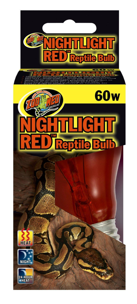 Zoo Med Nightlight Red Reptile Lamp, 60-Watt