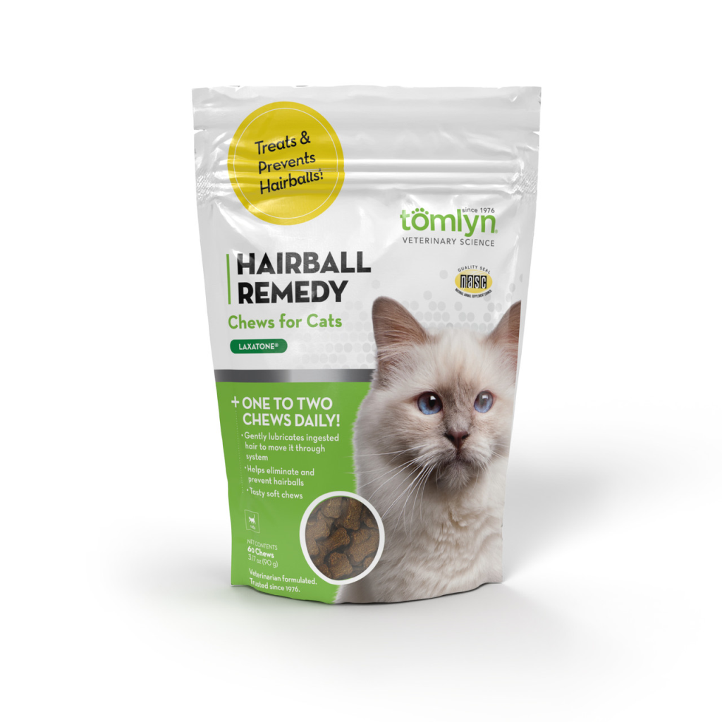 Tomlyn Laxatone Hairball Remedy Chicken Flavor Cat Chews, 60-count