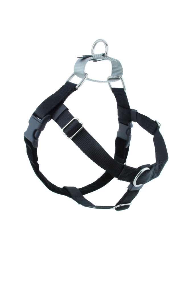 2 Hounds Design Freedom No Pull Dog Harness, Black, Medium
