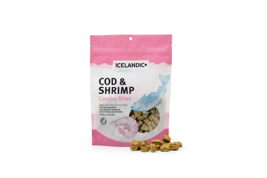 Icelandic+ Combo Fish Bites Dog Treat, Cod & Shrimp, 3.52-oz