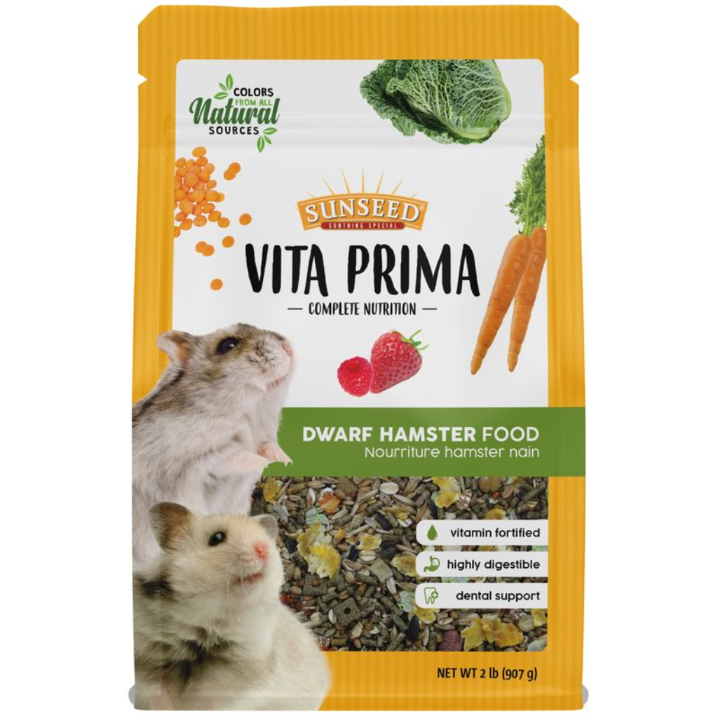 Sunseed Vita Prima Dwarf Hamster Food, 2-lb