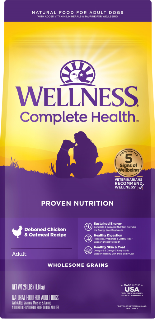 Wellness Complete Health Deboned Chicken & Oatmeal Adult Dry Dog Food, 26-lb