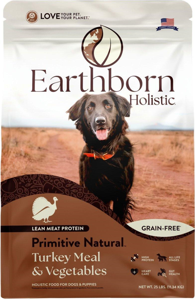 Earthborn Holistic Primitive Natural Turkey Meal & Vegetables Grain-Free Dry Dog Food, 12.5-lb