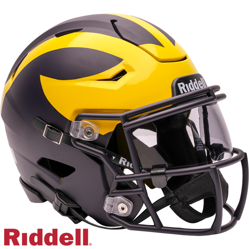 Michigan Wolverines SpeedFlex Mid-Size Replica Helmet with Visor