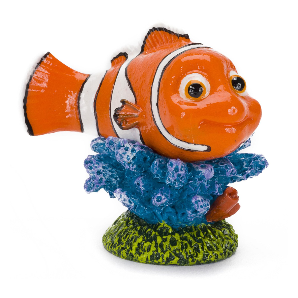 Penn-Plax Finding Nemo on Coral Aquarium Ornament, Mini