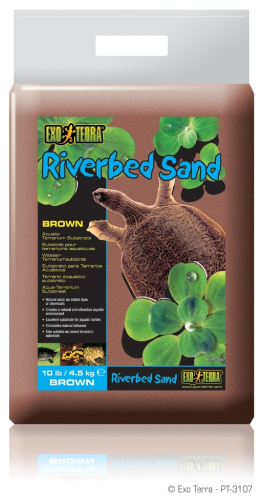 Exo Terra Riverbed Sand Brown Aquatic Terrarium Substrate, 10-lb