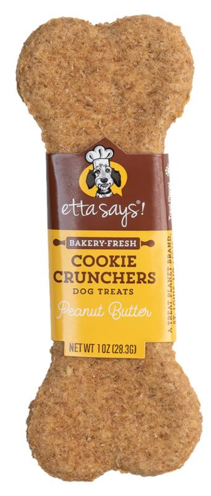 Etta Says! Bakery-Fresh Cookie Crunchers Peanut Butter Dog Treats, 1-oz
