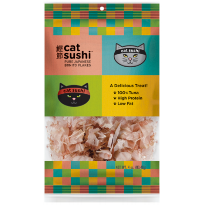 Presidio Cat Sushi Bonito Flakes Classic Cut Cat Treats, 0.7-oz