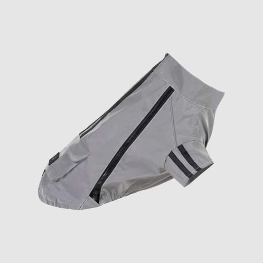 Canada Pooch Night Vision Reflective Dog Jacket, Anorak Grey, 10-in