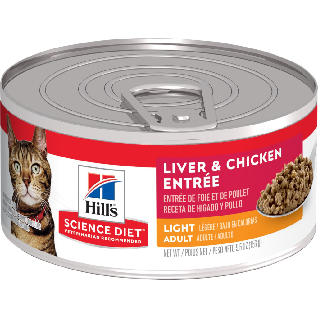 Hill's Science Diet Adult Light Liver & Chicken Entree Wet Cat Food, 5.5-oz