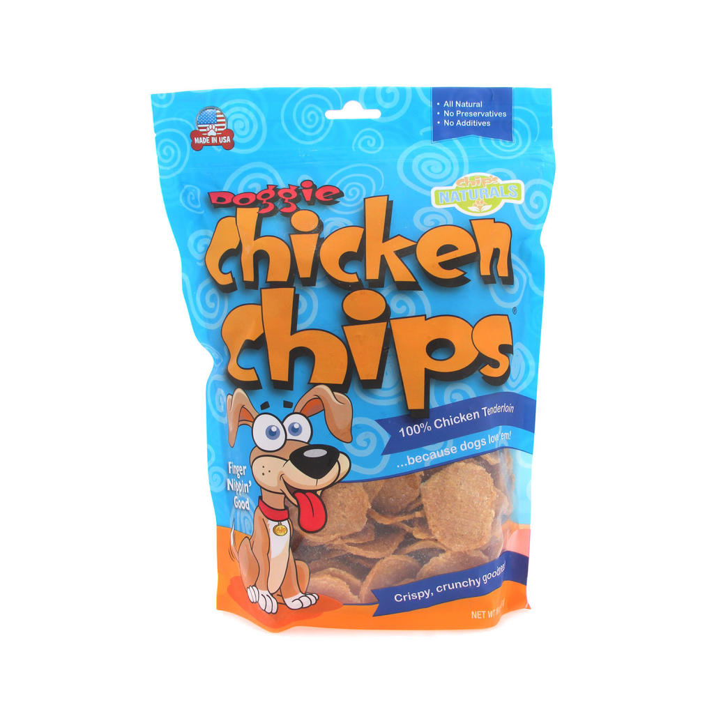 Chip's Naturals Doggie Chicken Chips Dog Treats, 8-oz