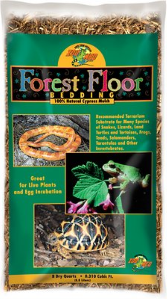 Zoo Med Forest Floor Natural Cypress Mulch Reptile Bedding, 8-qt
