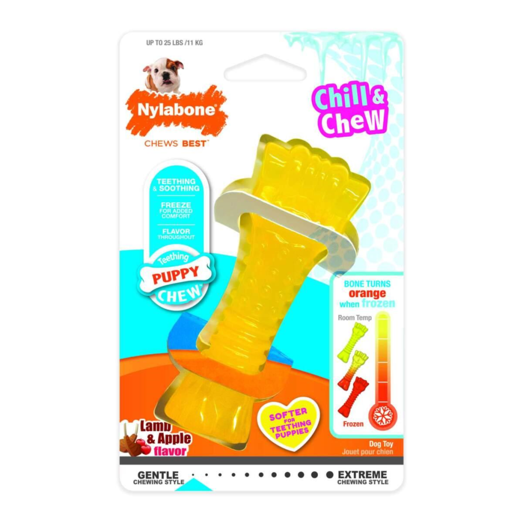 Nylabone Puppy Chew Chill & Chew Lamb & Apple Flavored Dog Toy, Regular