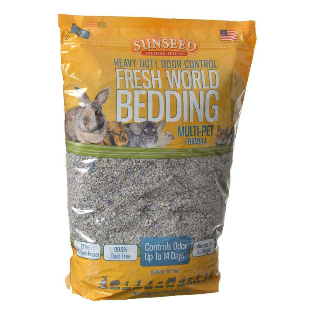 SunSeed Fresh World Multi-Pet Heavy Duty Small Animal Bedding, 975-cu in