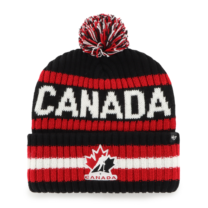 Team Canada Hockey Black, Red and White Bering Cuff Knit