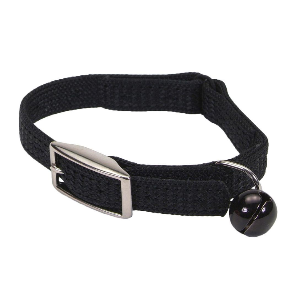 Safe Cat Snag-Proof Safety Cat Collar, Black, 3/8-in x 8-in