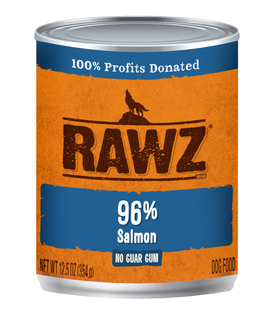 RAWZ Dog 96% Salmon Wet Dog Food Can, 12.5-oz