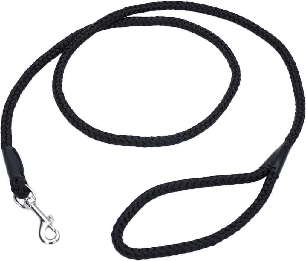 Coastal Rope Dog Leash, Black, 1/2-in x 6-ft