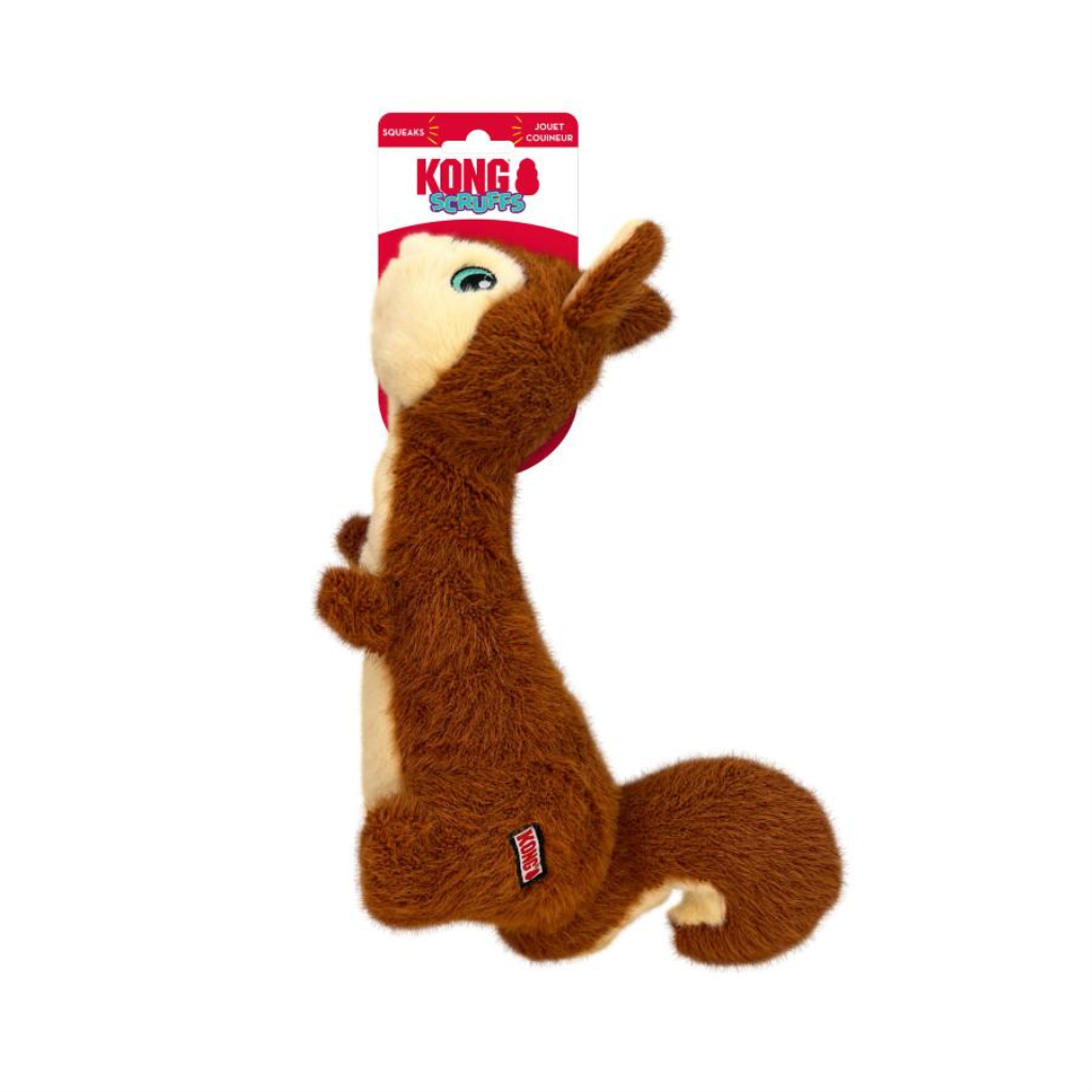 KONG Scruffs Squirrel Dog Toy, Medium/Large