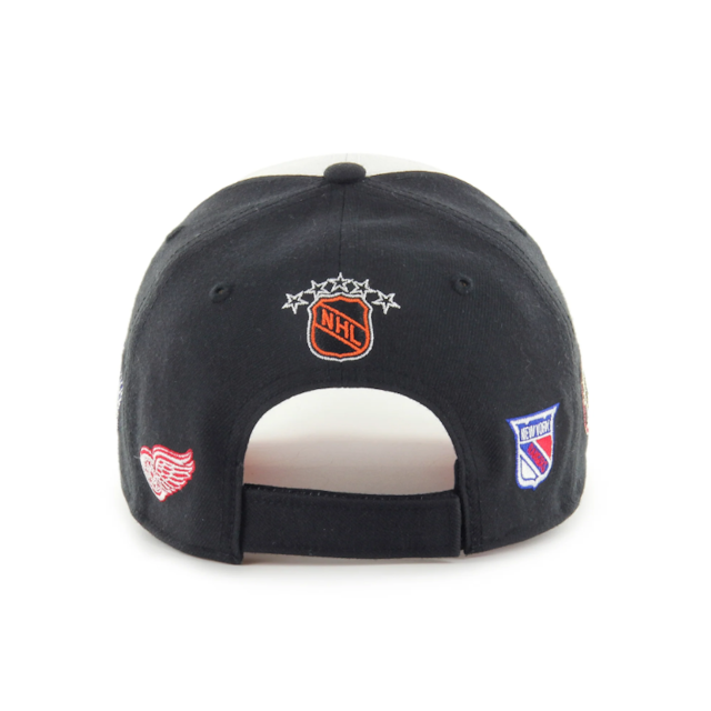 Original Six NHL Teams Scatter '47 MVP Adjustable Hat - White, Black and Orange