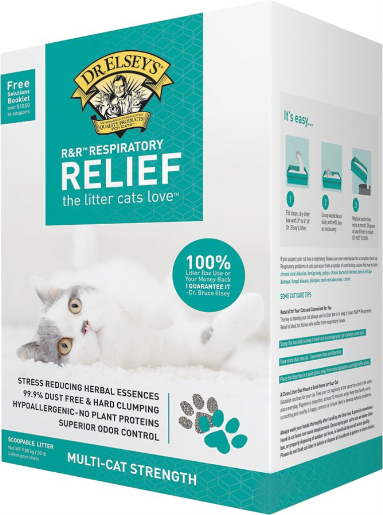 Dr. Elsey's Precious Cat Respiratory Relief Clumping Clay Cat Litter, 20-lb box