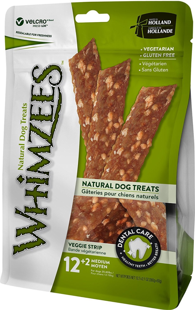 WHIMZEES Veggie Strip Dental Dog Treats, Medium, 14 count