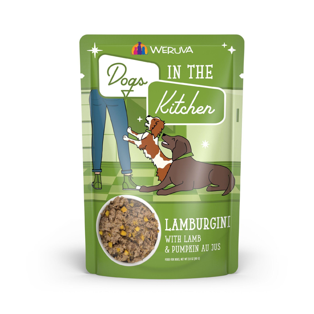 Dogs in the Kitchen Lamburgini with Lamb & Pumpkin Au Jus Wet Dog Food Pouch, 2.8-oz